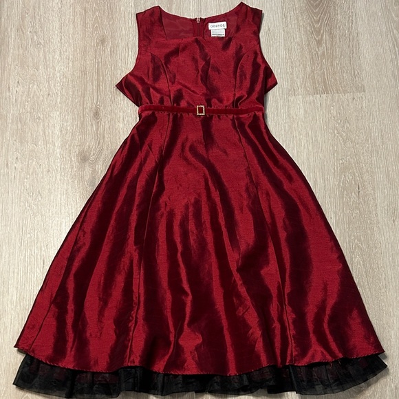 George Other - George Vintage Red Formal Kids Sleeveless Dress Sz 14